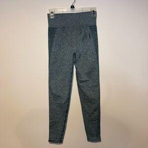 GYMSHARK Flex High Waisted Leggings Dark Green Marl Smokey Teal Seamless XS